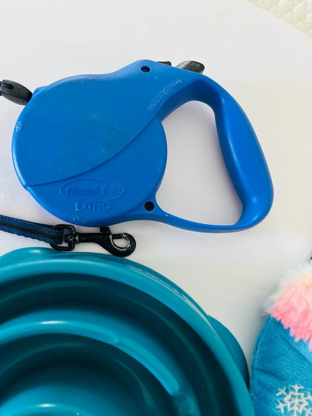 Dog Supply Lot Slow Feeder Bowl Flexi Retractable Leash Toys & Ball